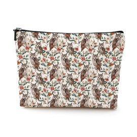 Owl Cosmetic Bag Owl Gifts for Women Owl Lovers Makeup Bag Animal Lover Mothers Day Appreciation Friendship Gifts for Nurse Teacher Sister Mama Retirement Birthday Christmas Graduation Toiletry Bag