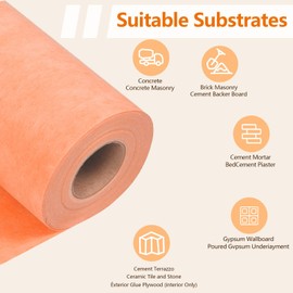 324 SQ FT Waterproofing Membrane for Bathroom Shower, 27.6mil, 3' 3" x 98.4FT Tile Flooring Underlayment Roll Under Ceramics, Natural Stone Tiles and LVT for Shower Wall, Bathroom Floors