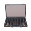 Black Vinyl Faux Leather Poker Chip Case 300 Chip Capacity