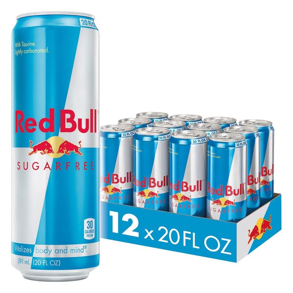 Red Bull Sugar Free Energy Drink, 20 Fl Oz (12 Count)