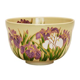 宮地 English Incense Matcha 碗 White Size: 12.4 Diameter x Height 7.8 cm 仁清 菖蒲 Box, 50-Pack