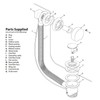 SPARES2GO Bath Waste Combination Twist Plug 40mm 1.5" Overflow Pop