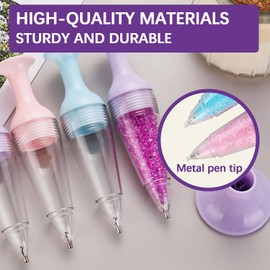 BAOENALNAT 3 PCS Diamond Art Pens,Diamond Painting Pens Tools,Flower Pot Shaped Point Drill Pen,Bead Dot Tools Art Accessories,DIY mobile phone Kits and Nail Accessories