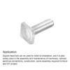 sourcing map Pack of 10 Square Head Screws M6 x