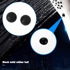SG Store 5Pcs Solid Rubber Ball 6mm Black Round Solid Rubber Ball Pressure Release Rubber Balls Sealing Rubber Ball for Home and Industrial Use