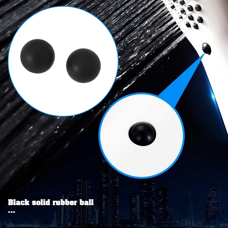 SG Store 5Pcs Solid Rubber Ball 6mm Black Round Solid