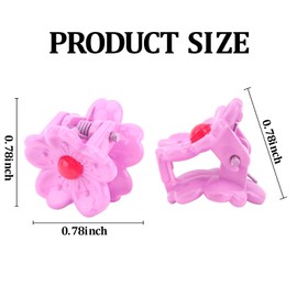 20Pcs Mini Flower Hair Clip Small Claw Clips Tiny Claw Clip for Hair Mini Clip Jaw Colorful Clips for Girls Women Toddler Kids
