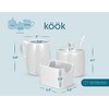KooK Sugar and Creamer Set, 3 Piece, Pitcher, Sugar Bowl