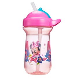 The First Years Baby Minnie Mouse Flip Top Straw Cup, 10 oz, 1 pack