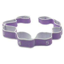 ALLY-MAGIC 8-loop Stretch Assist Strap,Kids Stretch Strap Latin Dance Resistance Bands for Dancers Kids Digital Stretch Bands Pilates Yoga Fitness Training Elastic Dance Bands Y4-BGTLD (Purple White)