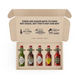 TABASCO Brand Hot Sauce Variety Pack, Gift Set Includes Five Different 5 Fl Oz Tabasco Hot Sauce Flavors, Perfect for Eggs, Pizza, Tacos, and More, 25 Fl Oz (Pack of 5)
