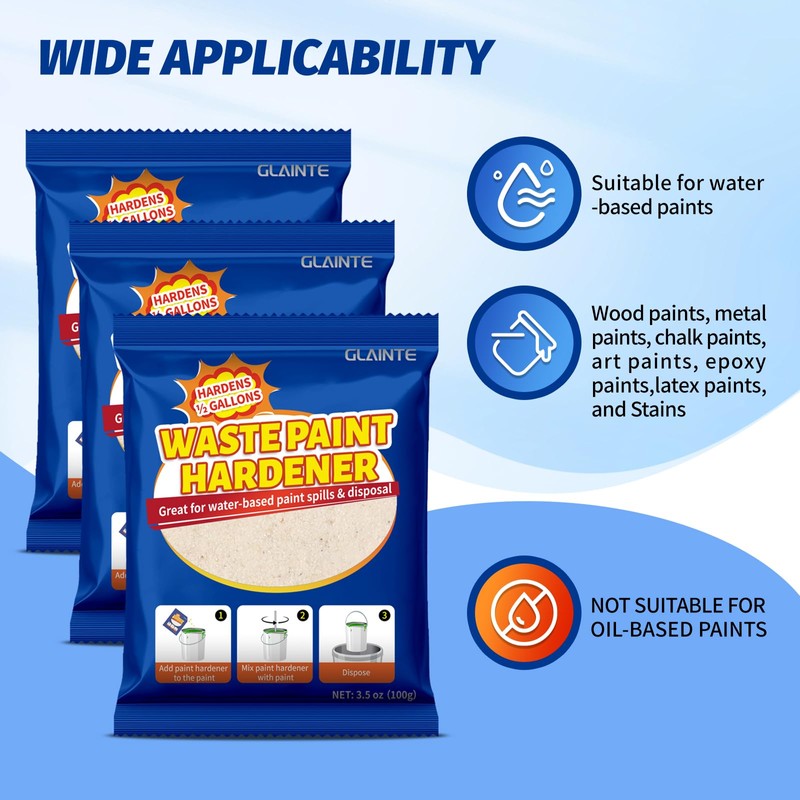 GLAINTE Waste Away Paint Hardener Fast Acting Solid Paint Hardener