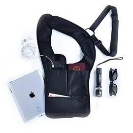 Itian Hidden Backpack To Anti-thief Portable Bag Multi-Purpose Holster Security Bag For Wallet Phone Or More (Black)