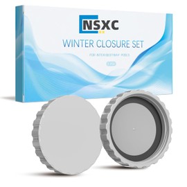 Juego de 2 Tapones de Invierno para Piscinas Intex y Bestway | 100% Anticongelante y Antifugas con Sellos Compatibles | Tapa de Rosca de 83 mm para Conexiones Internas