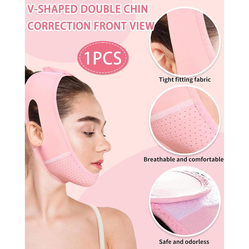 GRETY V Double Chin Face Mask - Reusable Face Wrap