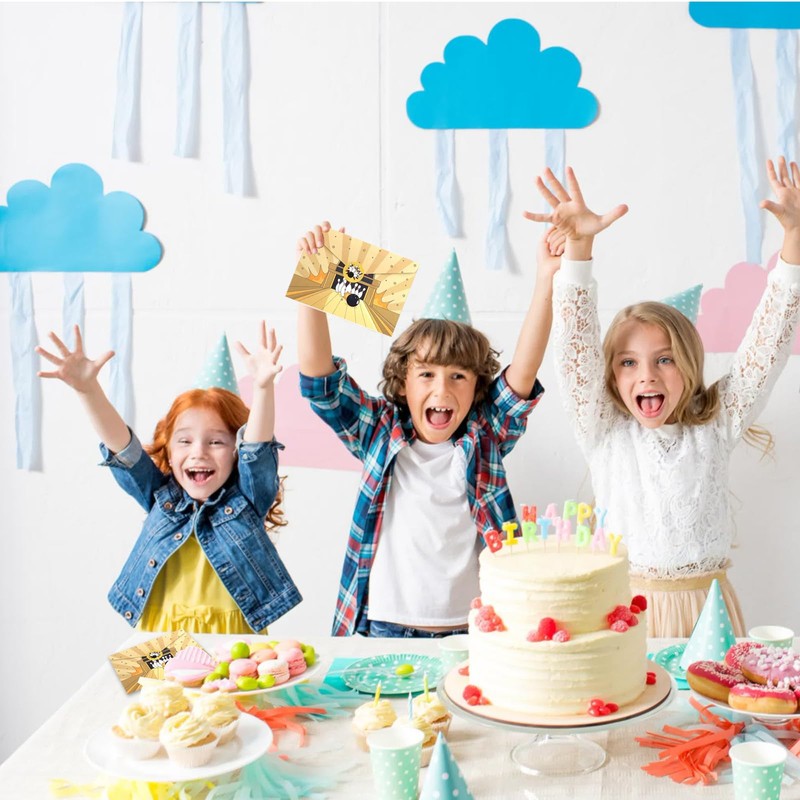 PTJJXA Pack of 12 Invitation Cards Children's Birthday Bowling Set,