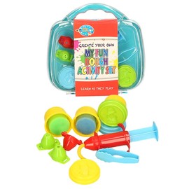 Kids Fun Dough Activity Set with Carrying Case, Educational Play Tools, Includes Moulds and Accessories