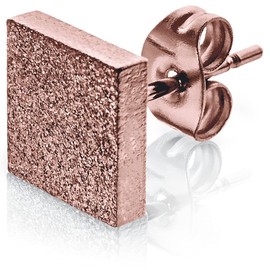 SMYKKO Aurinko Karkea Stud Earrings | Stainless Steel | Brushed | Women | Ladies | Girls | Steel | Earring | Square | Square, Stainless Steel