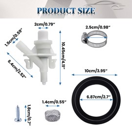 Upgraded RV Toilet Valve & Seal Kit - Compatible with Dometic 300 301 310 311 320 321 Series, Marine & Camper Pedal-Flush Toilets - Freeze & Leak Proof Replacement for 385311641 & 385311658 Parts
