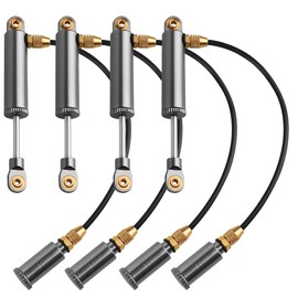 ZIJOT 63mm Desert Lizard Piggyback Internal Spring RC Shock Absorber Damper for 1/18 TRX4M TRX4MT RC Crawler Metal Upgrade (gray)