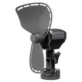 Caframo Ultimate. 12V Lighter Plug Fan for Boats and Campers. Easy to Clean. Black, 5.25" x 2.5" x 8.0"