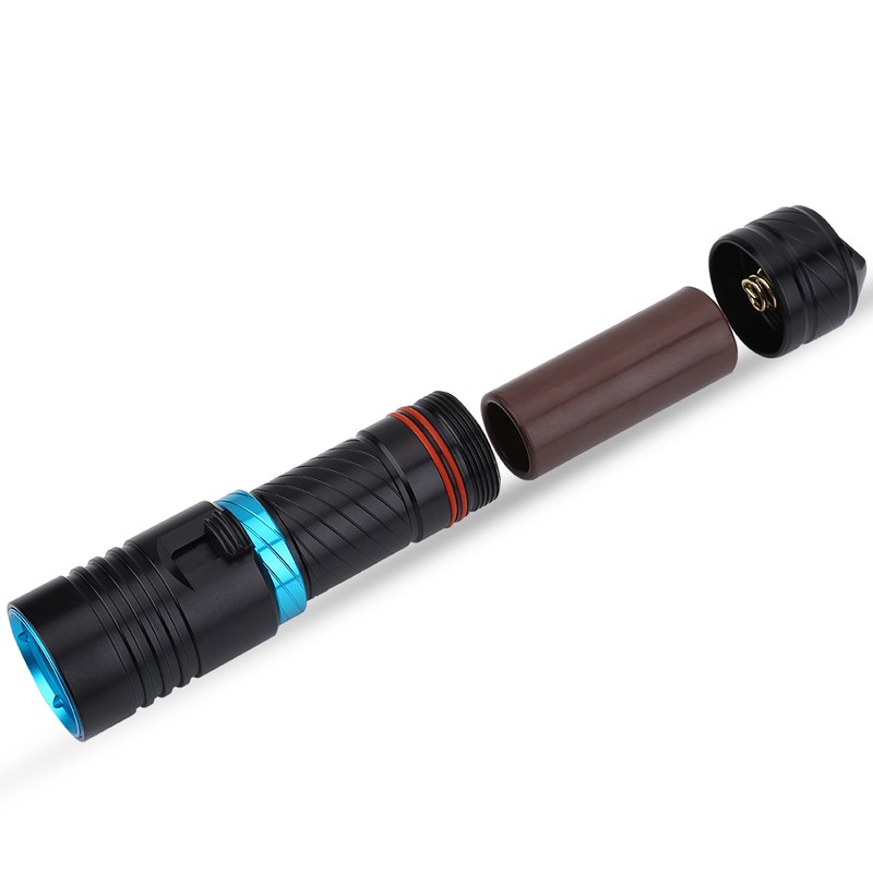 50m Outdoor Underwater Portable LED Torch Aluminium Alloy Waterproof Flahlight