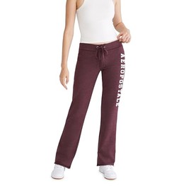 AEROPOSTALE Women's Aero Logo Flare Pant-Arches, Rich Burgundy, Large