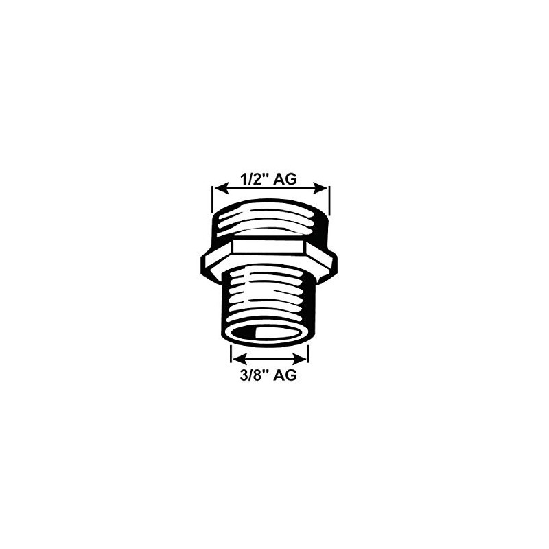 CORNAT T396423 11/4 x 1-Inch Brass Reducing Nipple - Clear