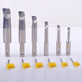 iCarbide 1/2 Shank Indexable Boring Bar 6pcs Set 1/2" - 3" and 6pcs Carbide Inserts