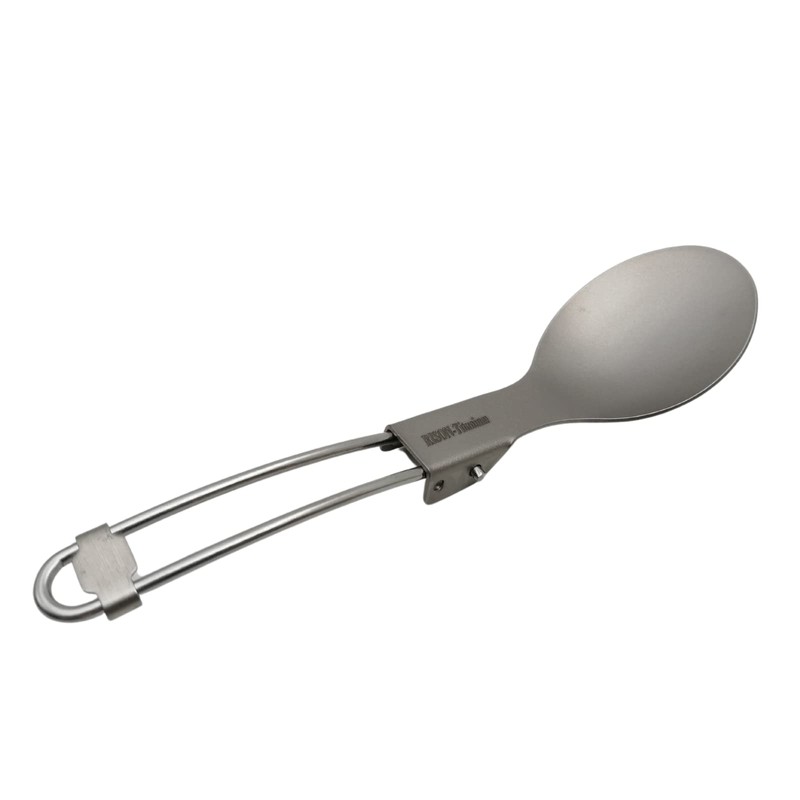 RISON-Titanium Folding Spoon Ultra Light and Premium Quality 2PCS Camping