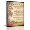 the Man in the Glass Poem Print Canvas Wall Art