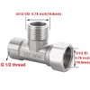 Beduan Stainless Steel 1/2" G 3 Way Diverter, Movable Cap