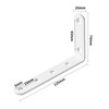 Anhoer Shelf Brackets 4Pcs White Heavy Duty Shelves Bracket 125mm×75mm
