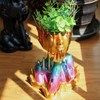 Poranlem Melted Woman Goddess Head Planter Indoor Medusa Face Flower