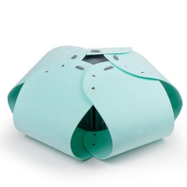 Cat Tunnel for Indoor Cats Interactive Detachable Washable Play Tunnel Soft Felt Donut House with Interactive Toy for Kittens with 5-Petal Flower Design(Sky Cyan)