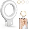 Clip on Ring Light, Kimwood Rechargeable 60 LED Selfie Ring