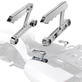 BAKAFOH Adjustable Aluminum Rear Armrests Grip Bars Passenger Grab Handles Set for Can Am Spyder F3 F3-L F3-S F3-T 2016-2024 Grabrails Accessories(Chrome Style)