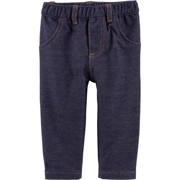 Carter's Baby Boys' Faux Denim Jeans (6 Months, Blue/Grey)