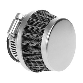 Motorbike Bike 35mm Air Filter Sports Performance Cone Carburettor Low Silver