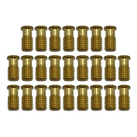 Poolzilla 25 Pack Pool Safety Cover Threaded Brass Insert Screw Bolt for Anchor