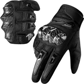 ILM Motorcycle Gloves, Spring, Summer, Autumn, All Seasons, Breathable, Anti-Slip, Lightweight, Smartphone Compatible, Motorcycle Gloves, Sports, Outdoor, Shockproof, Durable, Easy to Put on and Take