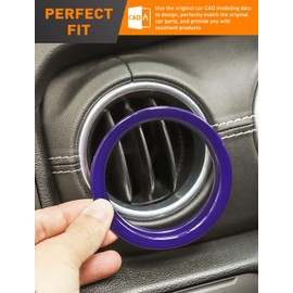 Savadicar Purple Interior Accessories - AC Air Vent Trim Ring Cover for 2018-2023 Jeep Wrangler JL JLU 4XE & Gladiator JT - Solid Color Interior Decor Upgrade Option, 4-Piece