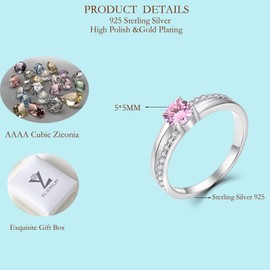 YL women's ring, silver engagement ring, wedding ring, cubic zirconia, Cubic Zirconia