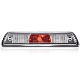 G-PLUS Third Brake Light Compatible with Ford F150 Truck 2009-2014 High Mount Stop Lights Rear Center Roof Third Cargo Light Parking Light Clear/Red Lens Chrome Housing 3rd Brake Light AL3Z13A613E