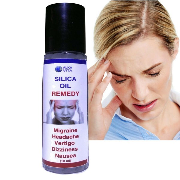 Migraine Headache Pain Vertigo Nausea Silica Oil Roll On Fast Relief By ALKAVITA