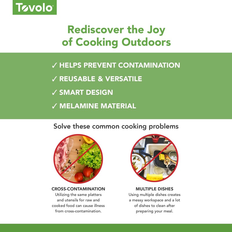 Tovolo Prep & Serve BBQ Trays Pack of 2 (Large