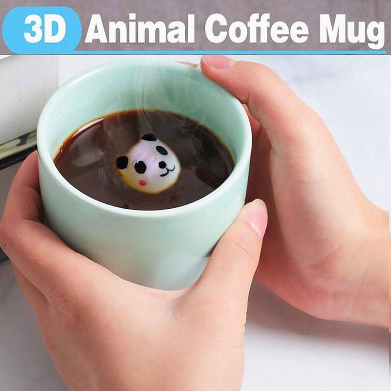Itian 3D Animal Coffee Cup with Panda Inside Novel Cute