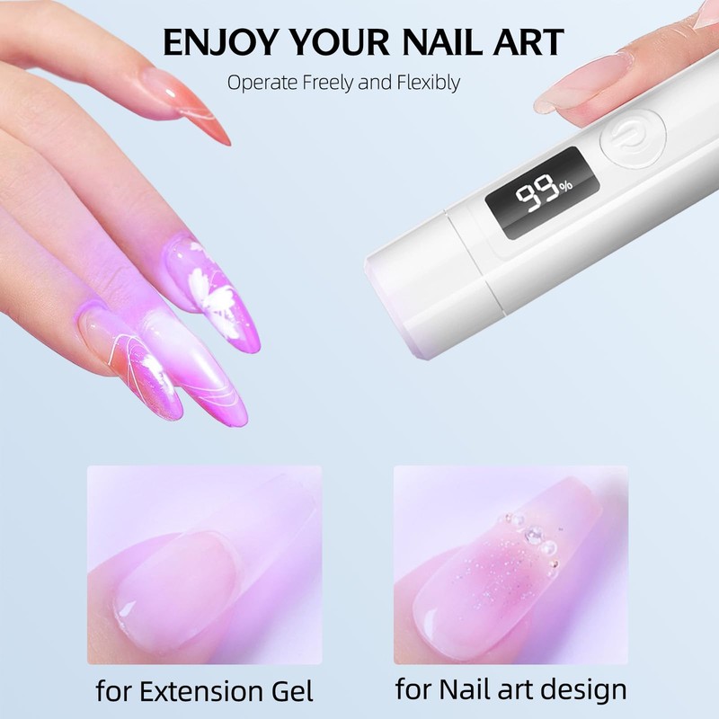 keeyada Handheld UV Light with Nail Stamper Head, 3W Portable