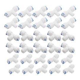 Pxyelec 30pcs Quick Connect Fittings, Push to Connect Water Tube Fittings for RO Water Systems, 3 Sizes(1/4"Tube OD x1/4" Thread connector+3/8" Tube OD x 1/4" Thread connector+3/8"Tube OD x 1/4" Tube