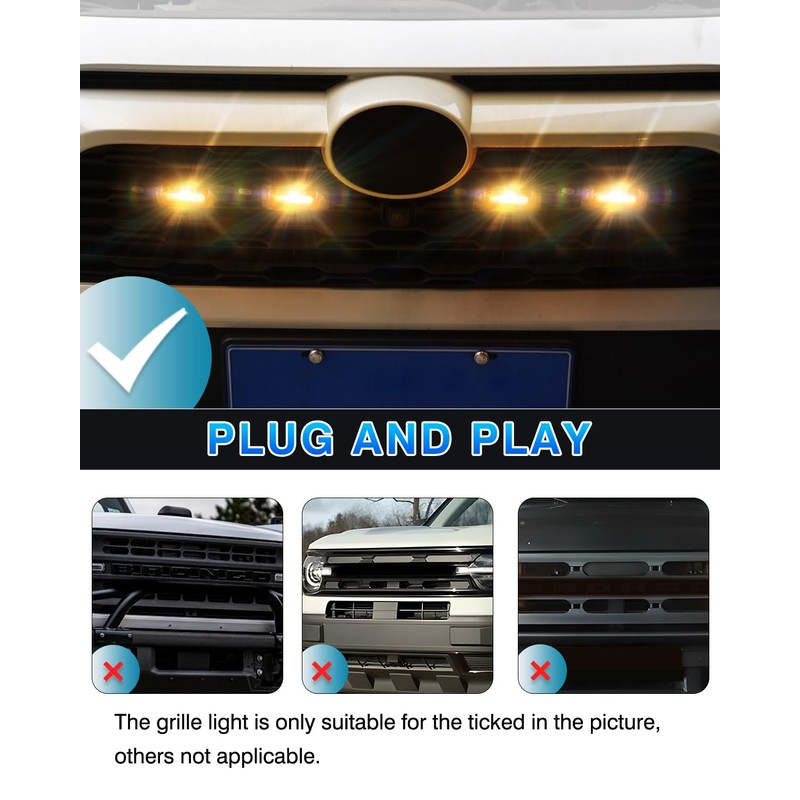 Autorder LED Grille Lights for Toyota RAV4 2025 2024 2023